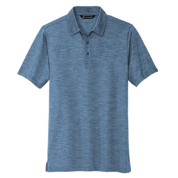 NWT TravisMathew Auckland Slub Polo in Riviera Blue size 2XL - Picture 1 of 6